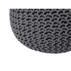 Beliani Poef CONRAD - Grijs Katoen -Relax Verkoop 01a430f656e24c9f9be6f07cc3e55e6d