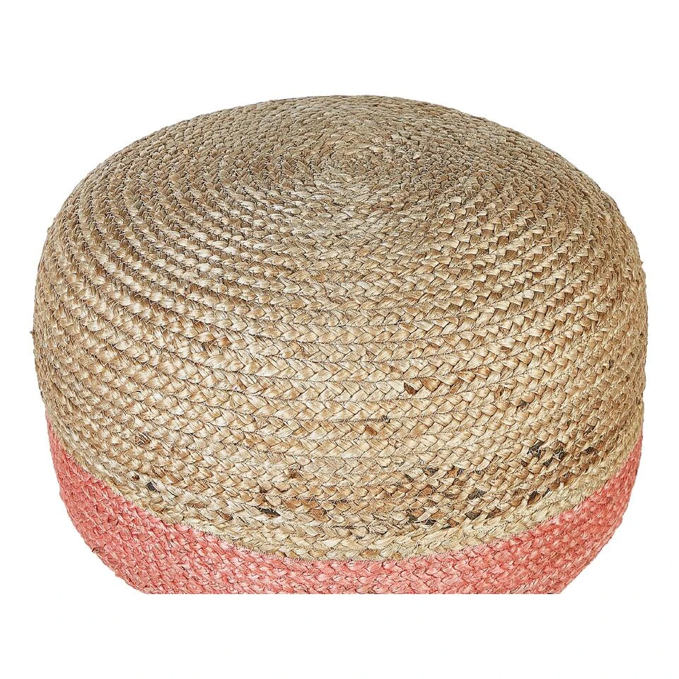 Beliani Poef DUKI - Natuurlijk Jute 4 Beliani Poef DUKI - Natuurlijk Jute - Image 4