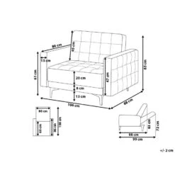 Beliani Fauteuil ABERDEEN - Grijs Polyester -Relax Verkoop 0cf55b14ee57452eb1dcd909074ca5ca