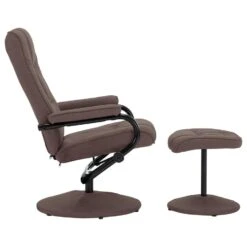 VidaXL Fauteuil Verstelbaar Met Voetenbankje Stof Bruin -Relax Verkoop 0fb94e77280f49f58a150ef5e4d4a6b7