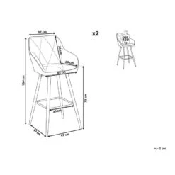 Beliani Barkruk DARIEN - Grijs Polyester 6 Beliani Barkruk DARIEN - Grijs Polyester -Relax Verkoop 0fca485005f84eacb83d7cb3072e2338