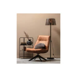 WOOOD Draaifauteuil Skyler - Kunstleer - Cognac - 94x67x85 -Relax Verkoop 1000013720 0102