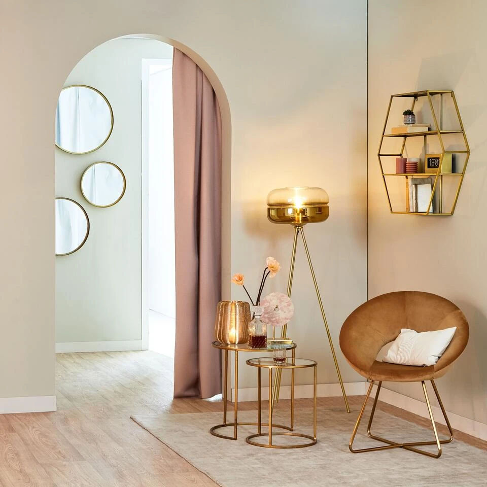 Stoel Charlie - Karamel/Goud - Velvet 2 Stoel Charlie - Karamel/Goud - Velvet - Image 2