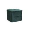 Poef Kiki - Donkergroen - 40x40x35 Cm