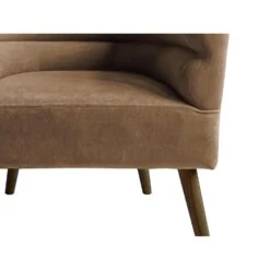 Leitmotiv Stoel Explicit - Suede Look Chocolade Bruin - 74x71x74cm -Relax Verkoop 1000023396 0111