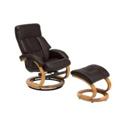 Beliani Massagestoel FORCE - Bruin Kunstleer