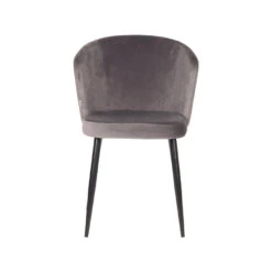 LABEL51 Eetkamerstoel Wave - Grijs - Fluweel -Relax Verkoop 1000028366 0102