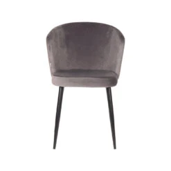 LABEL51 Eetkamerstoel Wave - Grijs - Fluweel -Relax Verkoop 1000028366 0103