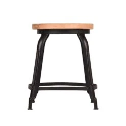 LABEL51 Kruk Delhi - Zwart - Mangohout -Relax Verkoop 1000028450 0101