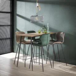 Hoyz - Barstoel Velvet - Antraciet - 4 Stuks -Relax Verkoop 1000028509 0102