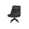 WOOOD Skyler Draaifauteuil - Kunstleer - Zwart - 94x67x85