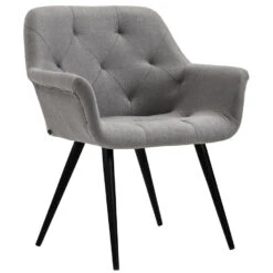 CLP Eetkamerstoel Langford Stof - Zilverkleurig