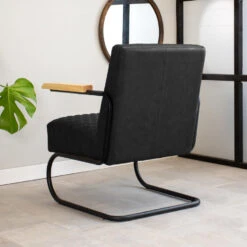 Industriële Fauteuil Lars Zwart - Kunstleder - Zwart -Relax Verkoop 1000041922 0102
