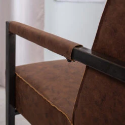 Industriële Leren Fauteuil Bruin Tiger - Leder - Bruin -Relax Verkoop 1000041946 0103