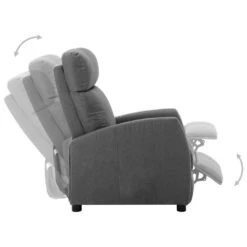 VidaXL Fauteuil Elektrisch Verstelbaar Stof Lichtgrijs -Relax Verkoop 1000041954 0102