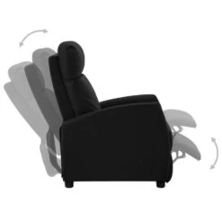 VidaXL Fauteuil Verstelbaar Kunstleer Zwart 6 VidaXL Fauteuil Verstelbaar Kunstleer Zwart -Relax Verkoop 1000041959 0102