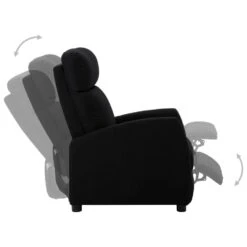 VidaXL Fauteuil Verstelbaar Elektrisch Stof Zwart -Relax Verkoop 1000042022 0102