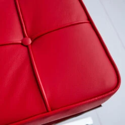 Expo Hocker Rood Premium Leer - Leder - Rood -Relax Verkoop 1000049291 0103