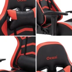 Gamestoel Texas - Zwart / Rood - Gaming Stoel - Bureaustoel -Relax Verkoop 1000050258 0101