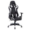 Gamestoel Las Vegas - Zwart / Wit - Gaming Stoel - Bureaustoel