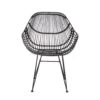 Giga Meubel Eetkamerstoel Zwart Rotan - 66x64x91cm - Sava