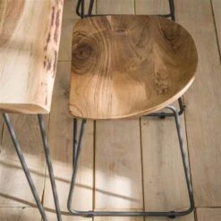 Industriële Kruk Acaciahout Novi - Hout - Bruin -Relax Verkoop 1000051895 0102