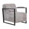Moderne Fauteuil Madeline Ribstof Antraciet - Stof - Grijs