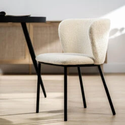 Giga Meubel Eetkamerstoel Teddy Naturel - Metalen Frame -Relax Verkoop 1000053688 0103