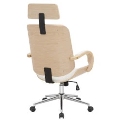 Clp Bureaustoel Dayton Natura Frame Wit -Relax Verkoop 1000054313 0103