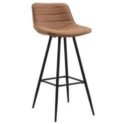 Industriële Barkruk Kenton Cognac - Zithoogte 76 Cm - Stof - Bruin -Relax Verkoop 1000054627 0102
