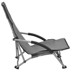 VidaXL Strandstoelen 2 St Inklapbaar Stof Grijs -Relax Verkoop 1000056434 0103