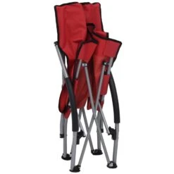 VidaXL Strandstoelen 2 St Inklapbaar Stof Rood -Relax Verkoop 1000056441 0105