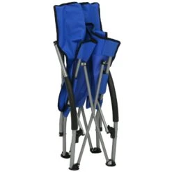 VidaXL Strandstoelen 2 St Inklapbaar Stof Blauw 7 VidaXL Strandstoelen 2 St Inklapbaar Stof Blauw -Relax Verkoop 1000056442 0105