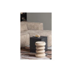 WOOOD Babs Kruk - Hout - Naturel - 41x31x31 -Relax Verkoop 1000057581 0102