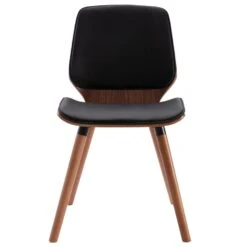 VidaXL Eetkamerstoelen 2 St Kunstleer Zwart -Relax Verkoop 1000057821 0103