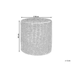 Beliani Poef BARBEL - Beige Waterhyacinth, Zeewier, Palmblad -Relax Verkoop 1000059782 0102