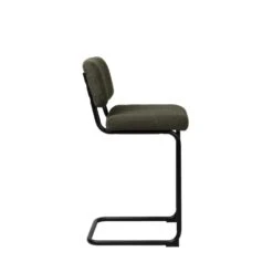 Giga Meubel Barstoel Bouclé Groen - Metalen Onderstel - Stoel Harley -Relax Verkoop 1000067068 0102