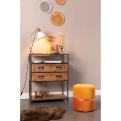 Parya Home - Bubble Poef - Oranje - Velvet -Relax Verkoop 1000068285 0101