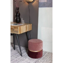 Parya Home Bubble Poef - Roze - Velvet -Relax Verkoop 1000068287 0103