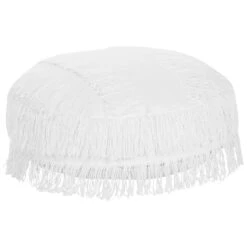 Beliani Poef OULAD - Wit Katoen