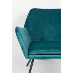 Giga Meubel Fauteuil Velvet Blauw - Zithoogte 42cm - Stoel Bon -Relax Verkoop 1000068562 0103