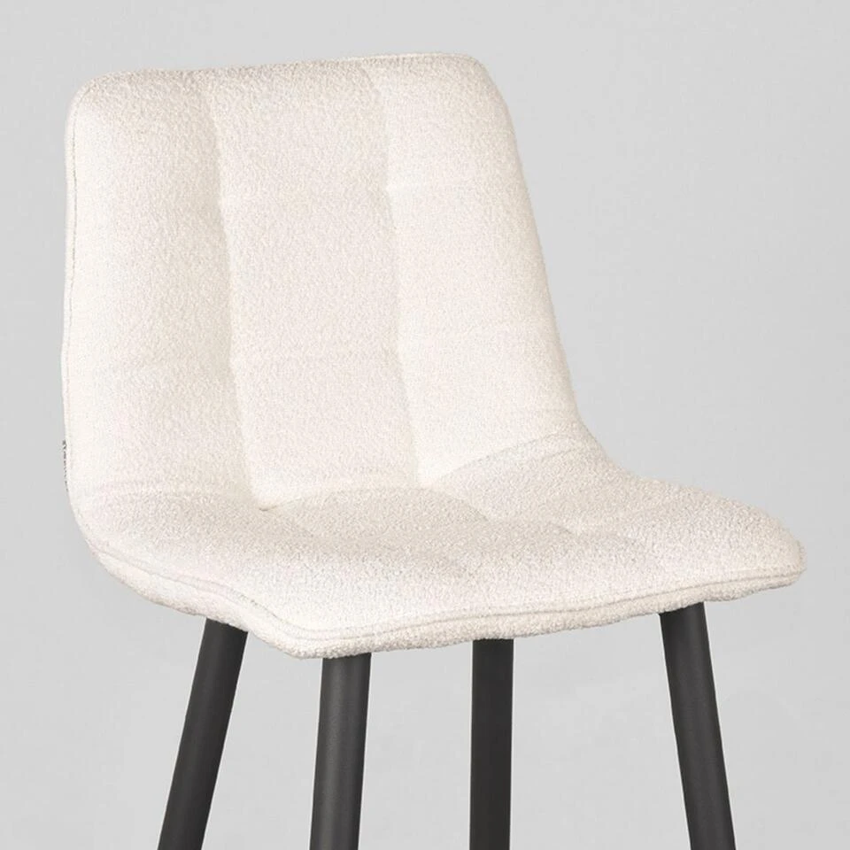 LABEL51 Barkruk Jelt - Ivory - Boucle - Teddy 4 LABEL51 Barkruk Jelt - Ivory - Boucle - Teddy - Image 4