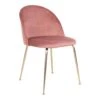 Giga Meubel Eetkamerstoel Velvet Roze Brass - Zithoogte 46cm