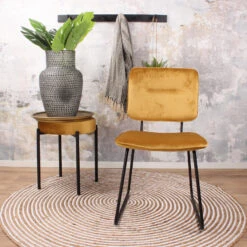 DS4U® Whap 2.0 Eetkamerstoel - Stof - Goudkleurig -Relax Verkoop 1000069446 0102