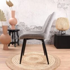 DS4U® Benito Eetkamerstoel 2.0 - Stof - Grijs -Relax Verkoop 1000069464 0103