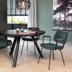 Remco Armstoel Ribstof - Stof - Groen 6 Remco Armstoel Ribstof - Stof - Groen -Relax Verkoop 1000069500 0102