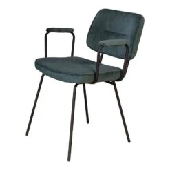 Remco Armstoel Ribstof - Stof - Groen