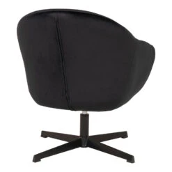 Giga Meubel Loungestoel Stof Zwart - Zithoogte 40,5cm -Relax Verkoop 1000069894 0103