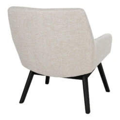 Giga Meubel Loungestoel Stof Zand/Zwart - Zithoogte 40cm -Relax Verkoop 1000069905 0103