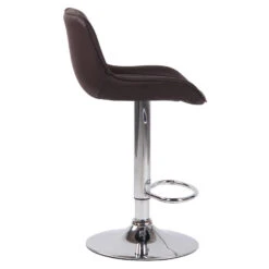 CLP Barkruk Lentini Chroom Frame Kunstleder Bruin -Relax Verkoop 1000071040 0102